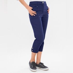 Chico’s Navy Utility Slim Capris Sz 2.5 (14)